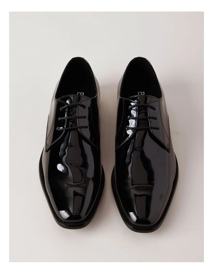 Blaq Porto Patent Lace Up in Black
