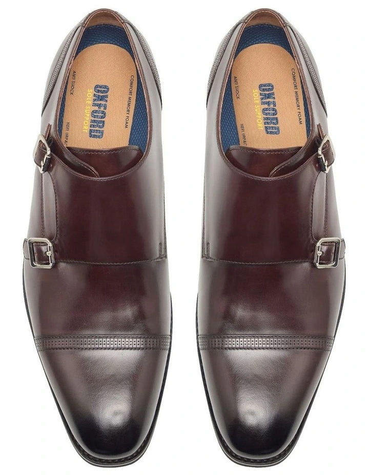 Oxford Romeo Monk Dress Shoe in Dark Coffee