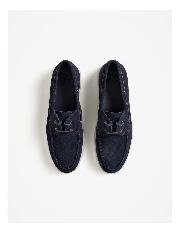 Trenery Keeling Boat Shoe in Navy