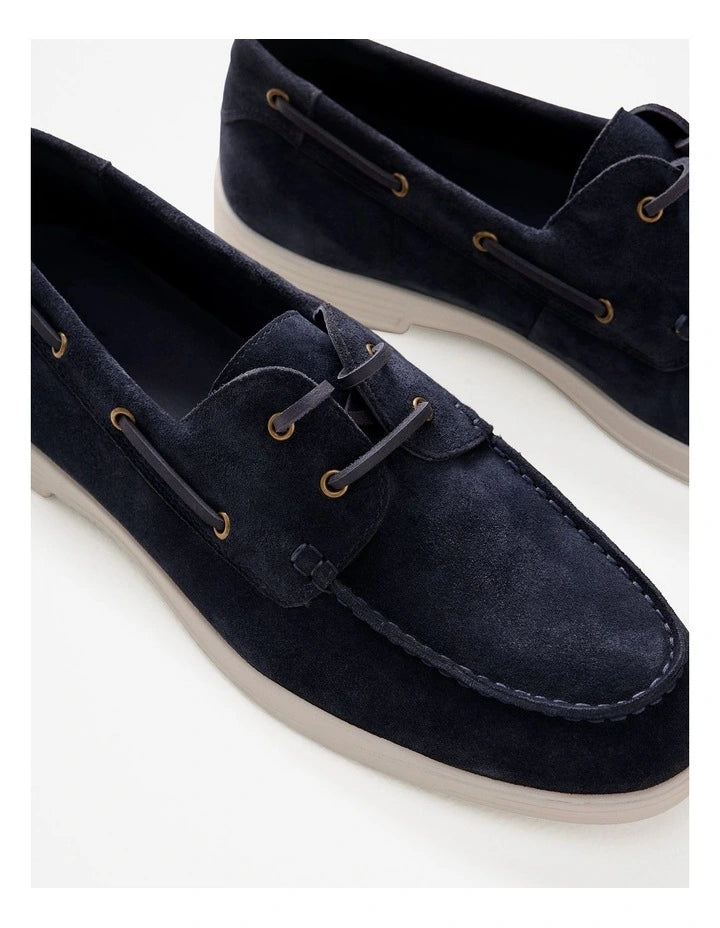 Trenery Keeling Boat Shoe in Navy