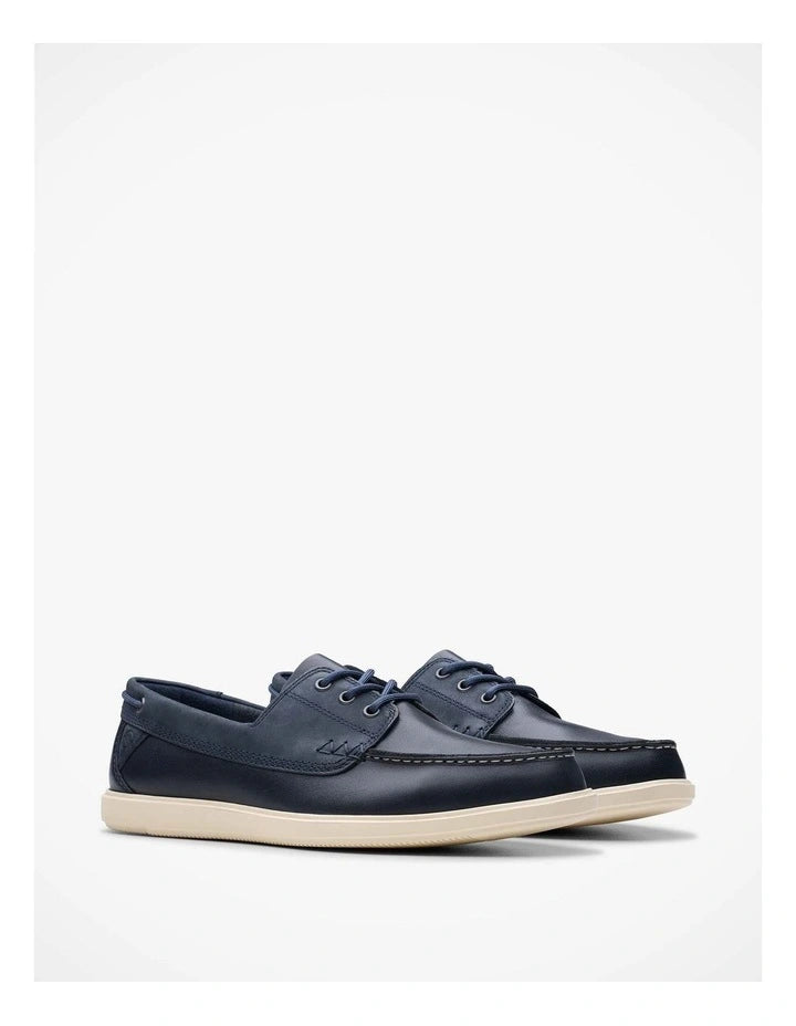 Clarks Bratton Boat Shoes in Navy