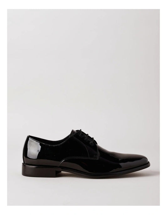Blaq Porto Patent Lace Up in Black