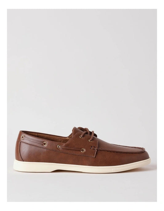Blaq Malaga Boat Shoe in Tan