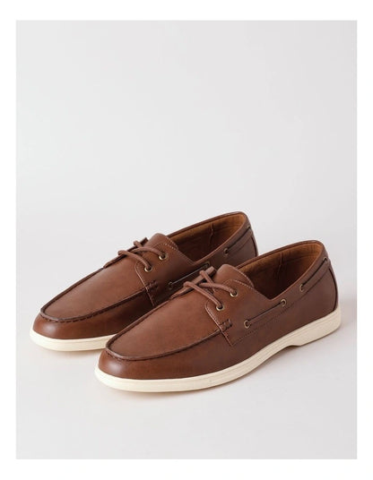 Blaq Malaga Boat Shoe in Tan