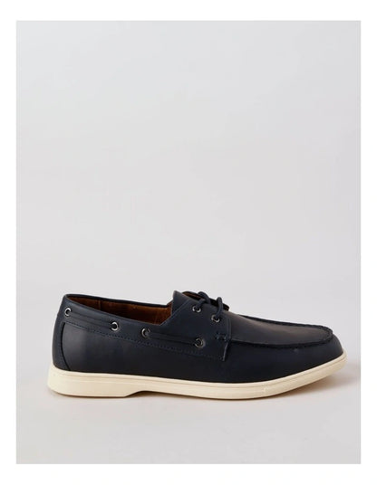 Blaq Malaga Boat Shoe in Dark Navy