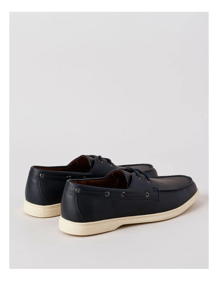 Blaq Malaga Boat Shoe in Dark Navy