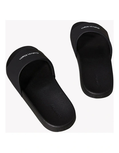 Calvin Klein Pool Slide Square Sandal in Black