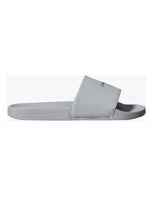 Calvin Klein Pool Slide Square Sandal in Granite Road